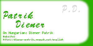 patrik diener business card